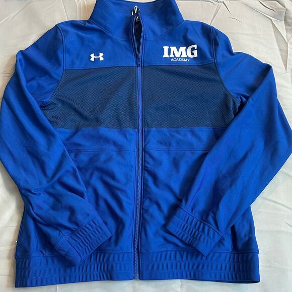 Under Armour IMG Academy Two Toned Blue, Full Zip Up Jacket- S - Picture 1 of 8